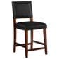 Linden Boulevard Brook Counter Stool with Black Upholstery in Cherry, , large