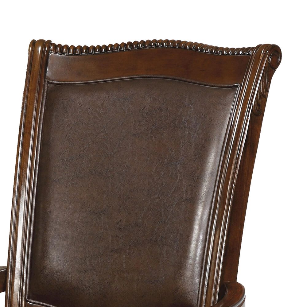 Furniture of America Tovar Dining Armchair in Brown Cherry &#40;Set of 2&#41;, , large