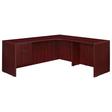 Regency Global Sourcing Legacy 71" Single Pedestal Right Corner Credenza with Return in Mahogany, , large