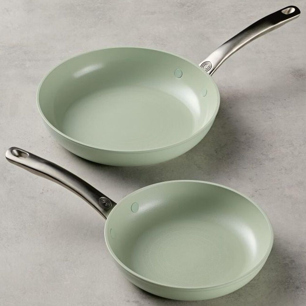 Circulon 2-Piece Ceramic Nonstick Skillet Set in Sage, , large