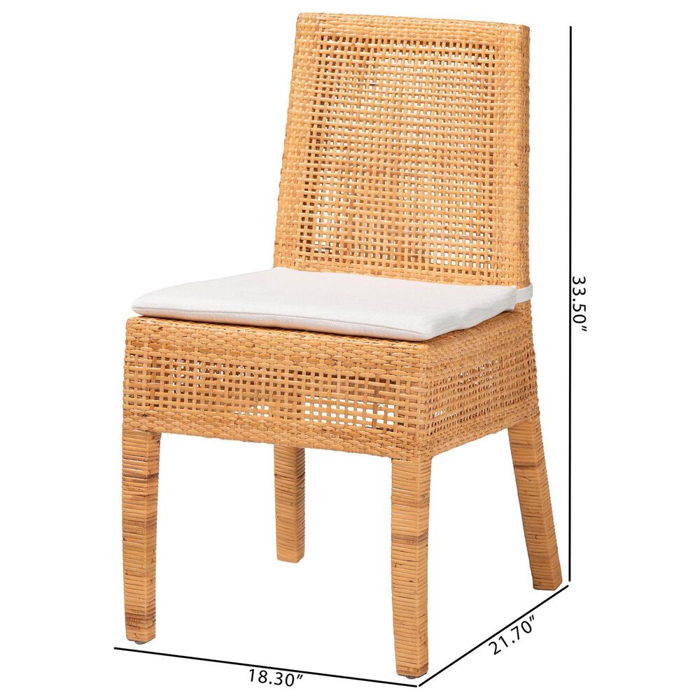 Baxton Studio Morris Side Chair in Light Honey, , large