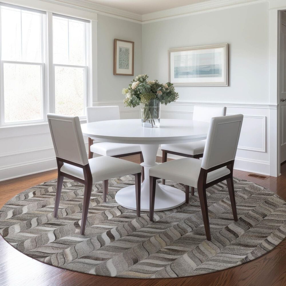 Dalyn Rug Company Bozeman BM11 Gray 8&#39; Round Area Rug, , large