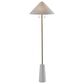 Adesso Waylon Floor Lamp in White and Antique Brass, , large