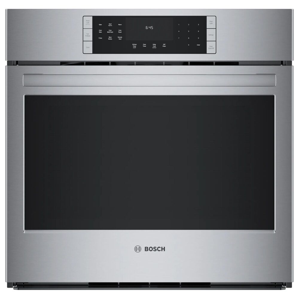 Bosch 800 Series 2-Piece Kitchen Package with Stainless Steel 4.6 Cu. Ft. Single Wall Oven and Black 30&quot; Electric Cooktop, , large
