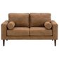 Ashley Telora Stationary Sofa and Loveseat Set in Caramel, , large