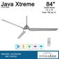 Minka-Aire Java Xtreme 84" Indoor/Outdoor LED Smart Ceiling Fan in Brushed Nickel Wet, , large