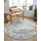 Surya Dresden Medium Gray, White, Gray, Light Slate, Mustard and Rust 7"10" Round Area Rug, , large