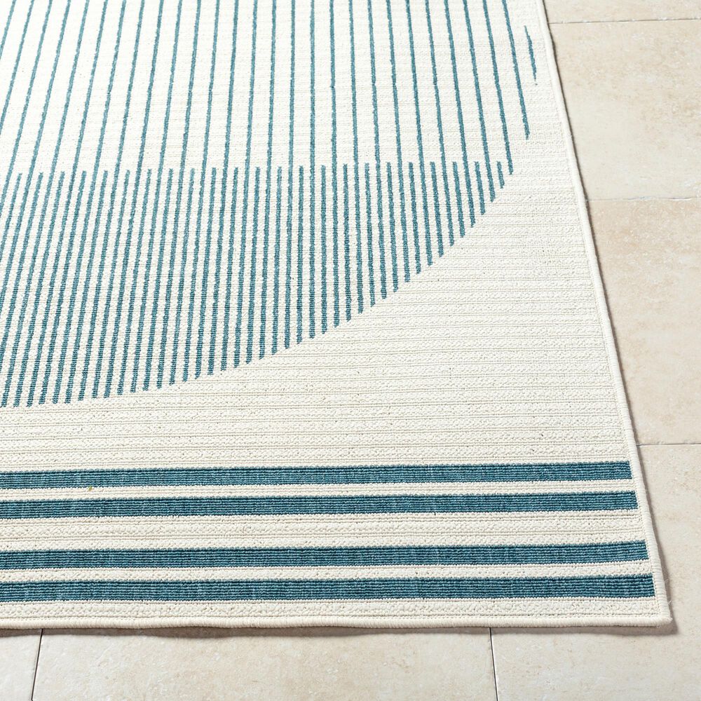 Surya Alfresco 3&#39;7&quot; x 5&#39;7&quot; Light Silver, Beige, Charcoal and Nickel Indoor/Outdoor Area Rug, , large