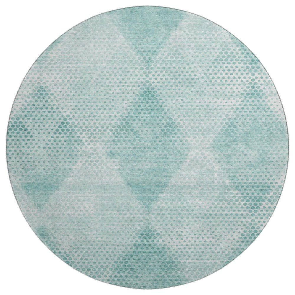 Dalyn Rug Company Trevi TV4 8" Round Teal Area Rug, , large