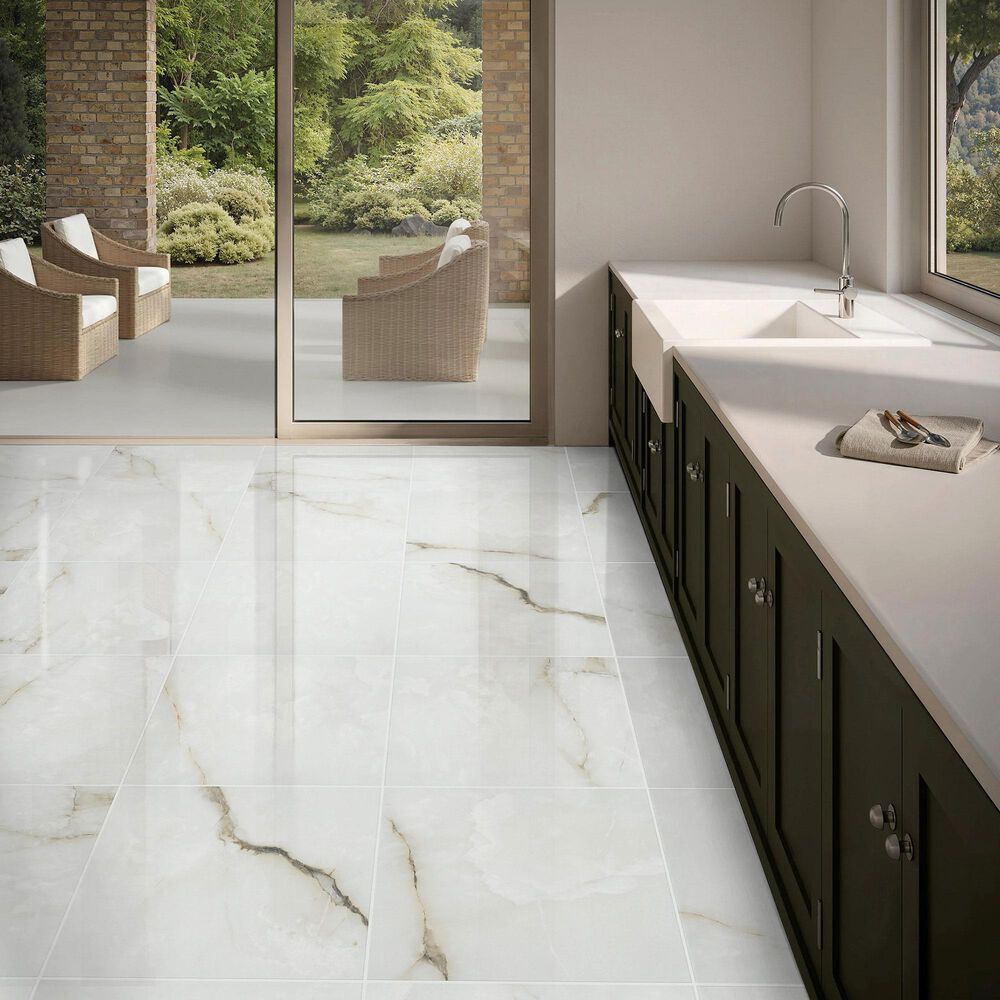 Shaw Astoria Oyster 23.5" x 23.5" Polished Porcelain Tile, , large