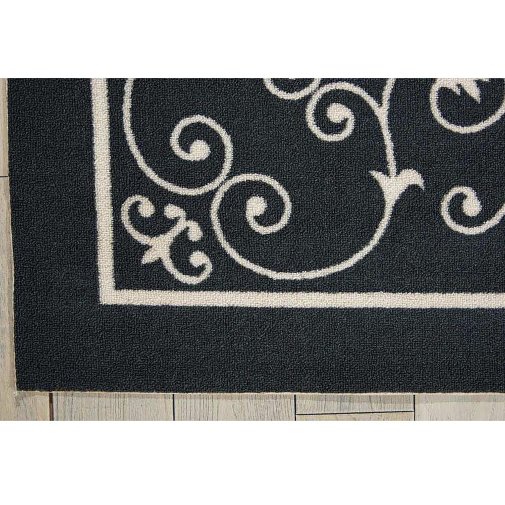 Nourison Home and Garden RS019 7&#39;9&quot; x 10&#39;10&quot; Black Area Rug, , large
