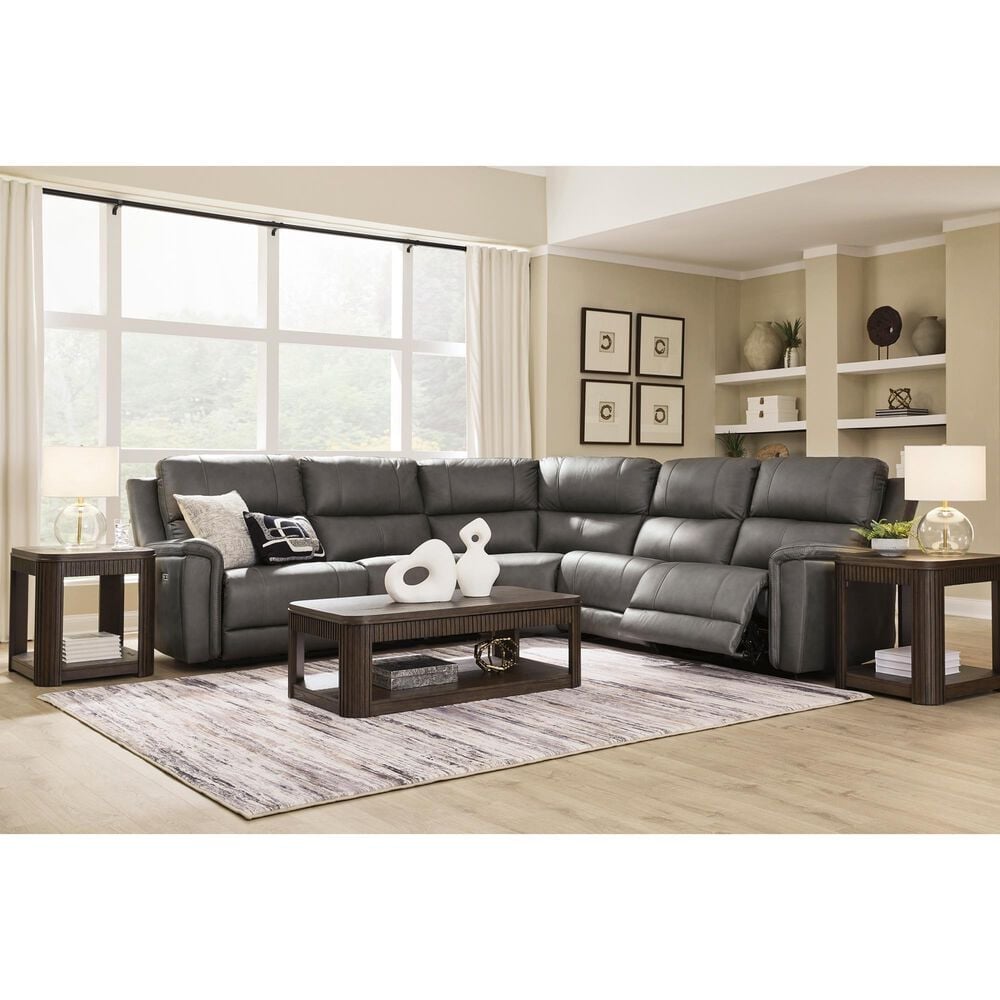 Ashley 5-Piece Power Symmetrical Reclining Sectional in Anchor, , large