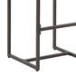 Hearth and Haven Conway Bar Stool in Dark Brown and Black (Set of 2), , large