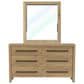 Shannon Hills Davie 6-Drawer Dresser and Mirror in Pale Oak, , large