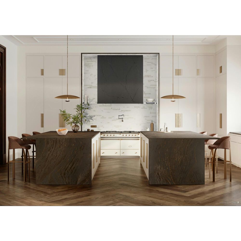 Cambria Luxury Brittanicca Block 3cm Quartz Countertop in White and Gray, , large