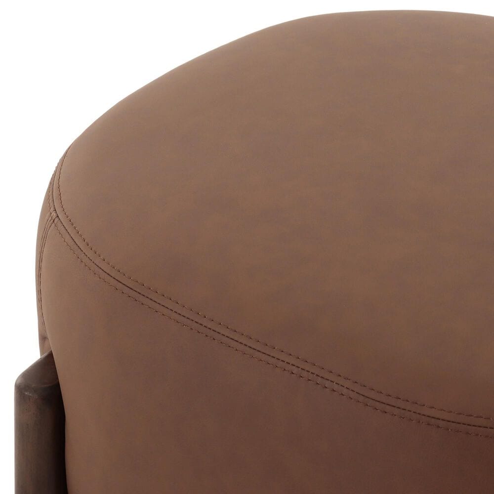Four Hands Kirby Accent Stool in Maestro Cigar, , large