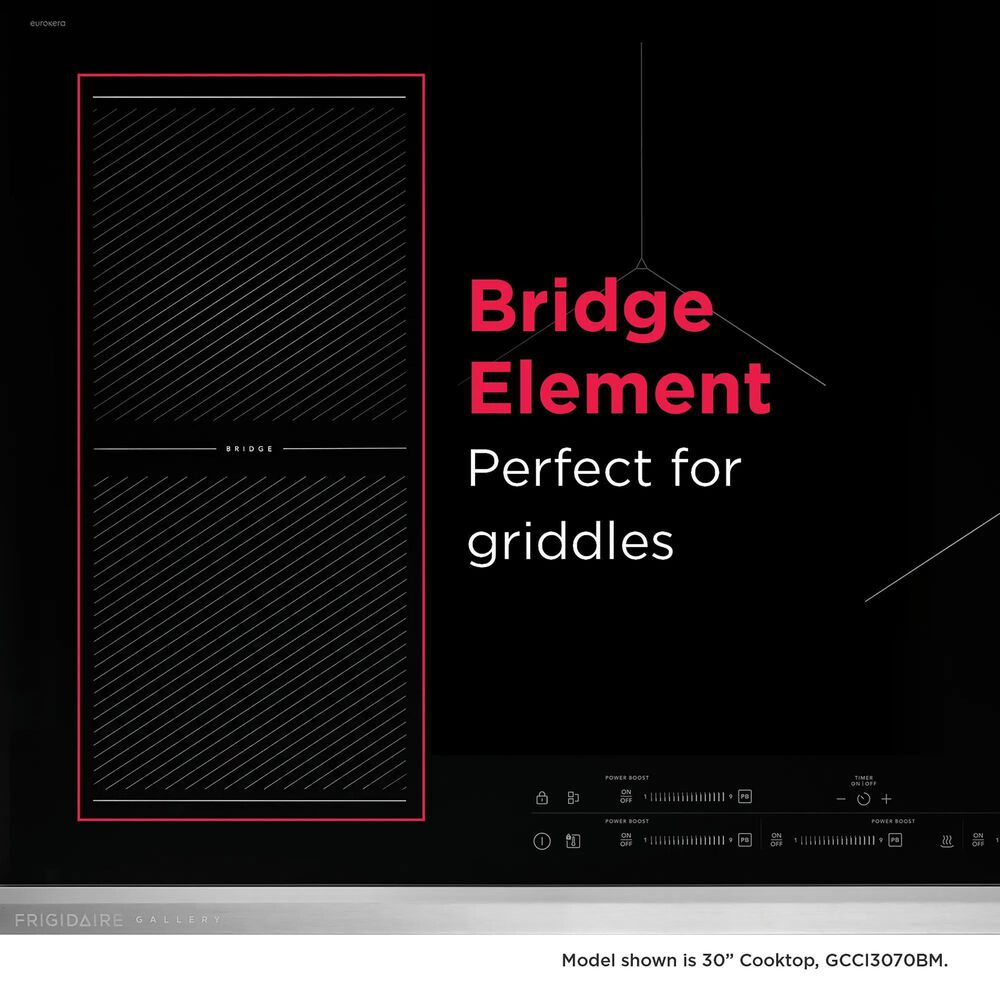 Frigidaire Gallery 30" Induction Cooktop with MatteGuard Surface in Stainless Steel and Black, , large