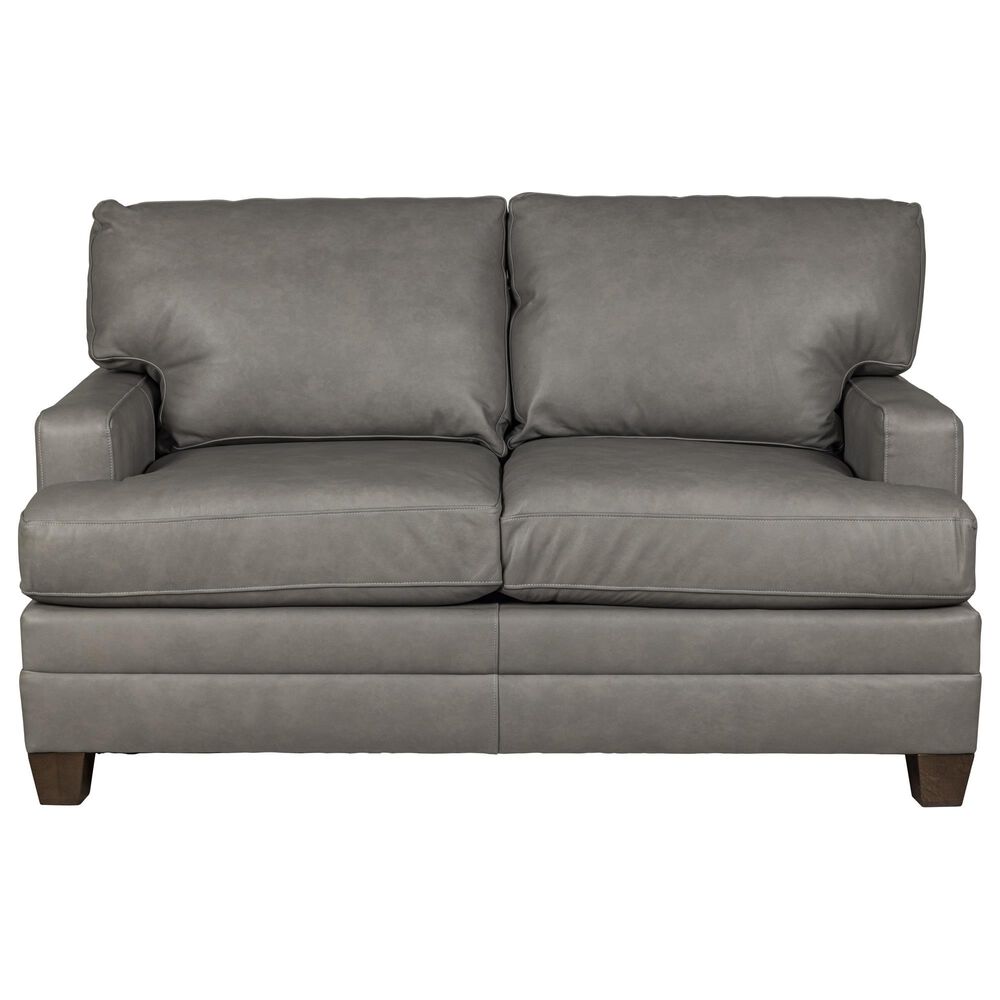 Bassett Profiles3 Track Arm Leather Loveseat, , large