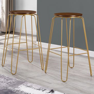 Carolina Chair and Table Ethan 29" Stool in Elm and Gold, , large