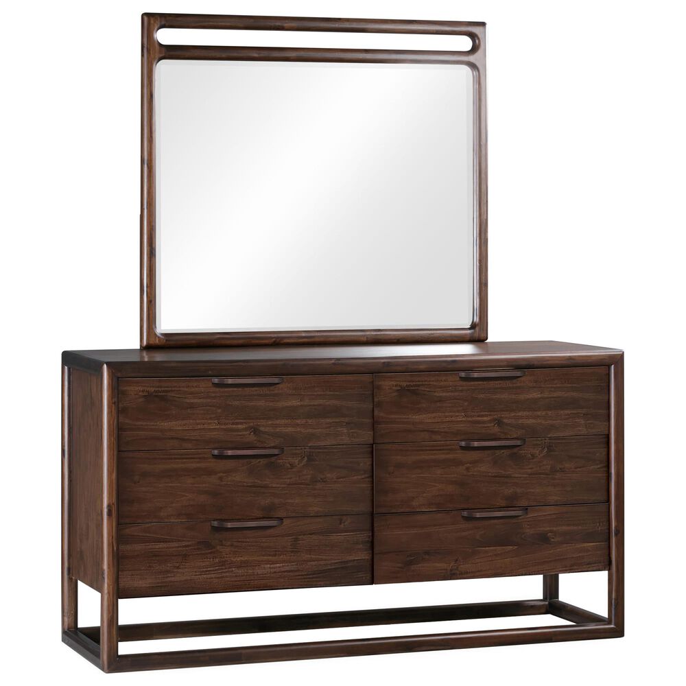 Urban Home Sol 6-Drawer Dresser and Mirror in Brown Spice, , large