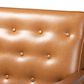 Baxton Studio Sorrento Stationary Loveseat in Tan, , large
