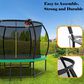 HOMLUX 10" Outdoor Trampoline with Basketball Hoop in Green, , large