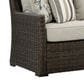 Ashley Brook Ranch 3-Piece Outdoor Sofa Sectional with Bench in Brown, , large