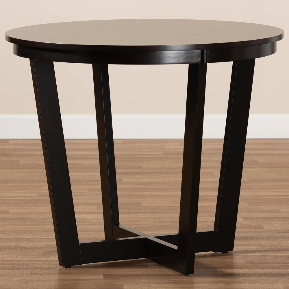 Baxton Studio Alayna 35" Dining Table in Dark Brown, , large