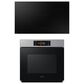 Samsung Bespoke 2-Piece Kitchen Package with Stainless Steel Bespoke 30" Single Wall Oven and Black 36" Induction Cooktop, , large