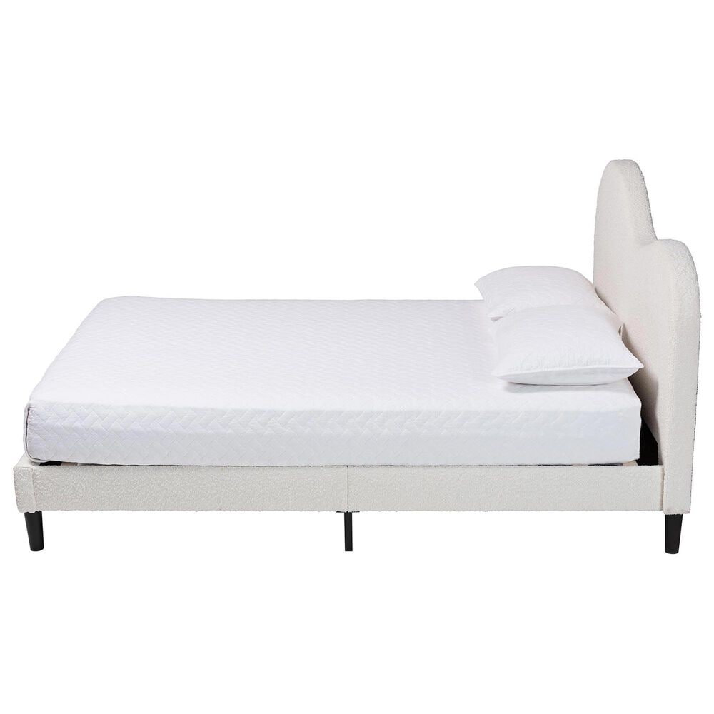 Baxton Studio Dalton Queen Upholstered Platform Bed in Cream, , large