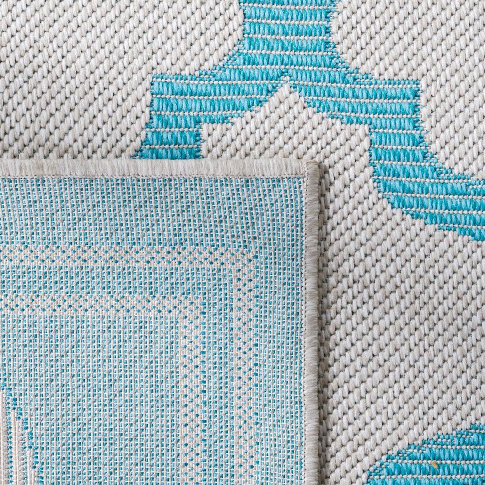 Safavieh Bermuda 3&#39; x 5&#39; Beige and Aqua Indoor/Outdoor Area Performance Rug, , large