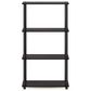 HOMLUX Turn-N-Tube 4-Tier Multipurpose Shelf Display Rack in Dark Walnut, , large