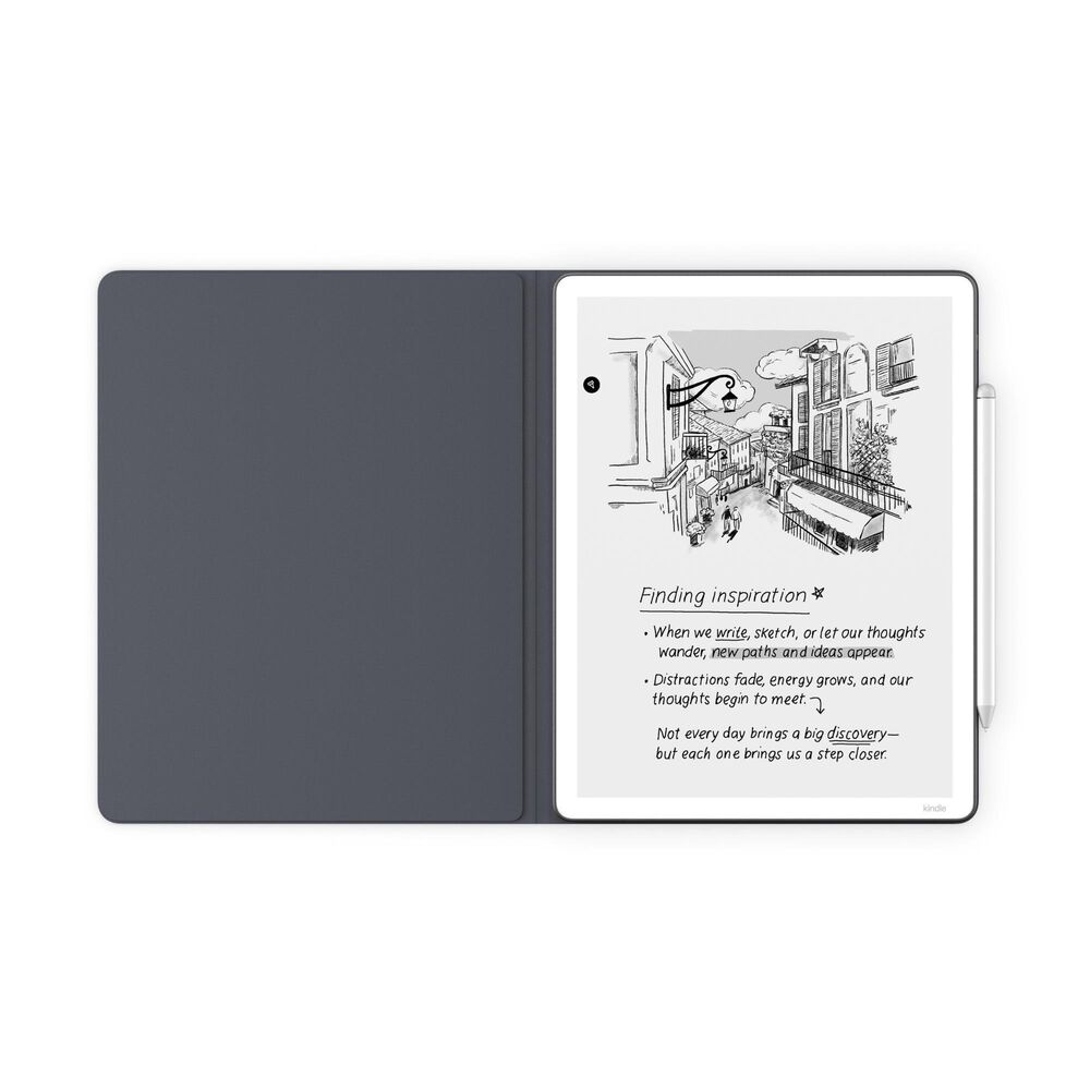 Amazon Kindle Scribe Folio Cover with Magnetic Attach - Plant-Based Leather in Graphite, , large