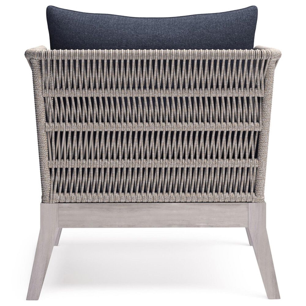 Hearth and Haven Santiago Outdoor Conversation Chair in Slate Grey, , large