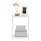 HOMLUX 2-Tier End Table with Open Shelf Storage Display in White, , large