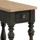 Riverside Furniture Barrington 1-Drawer Side Table in Antique Oak and Matte Black, , large