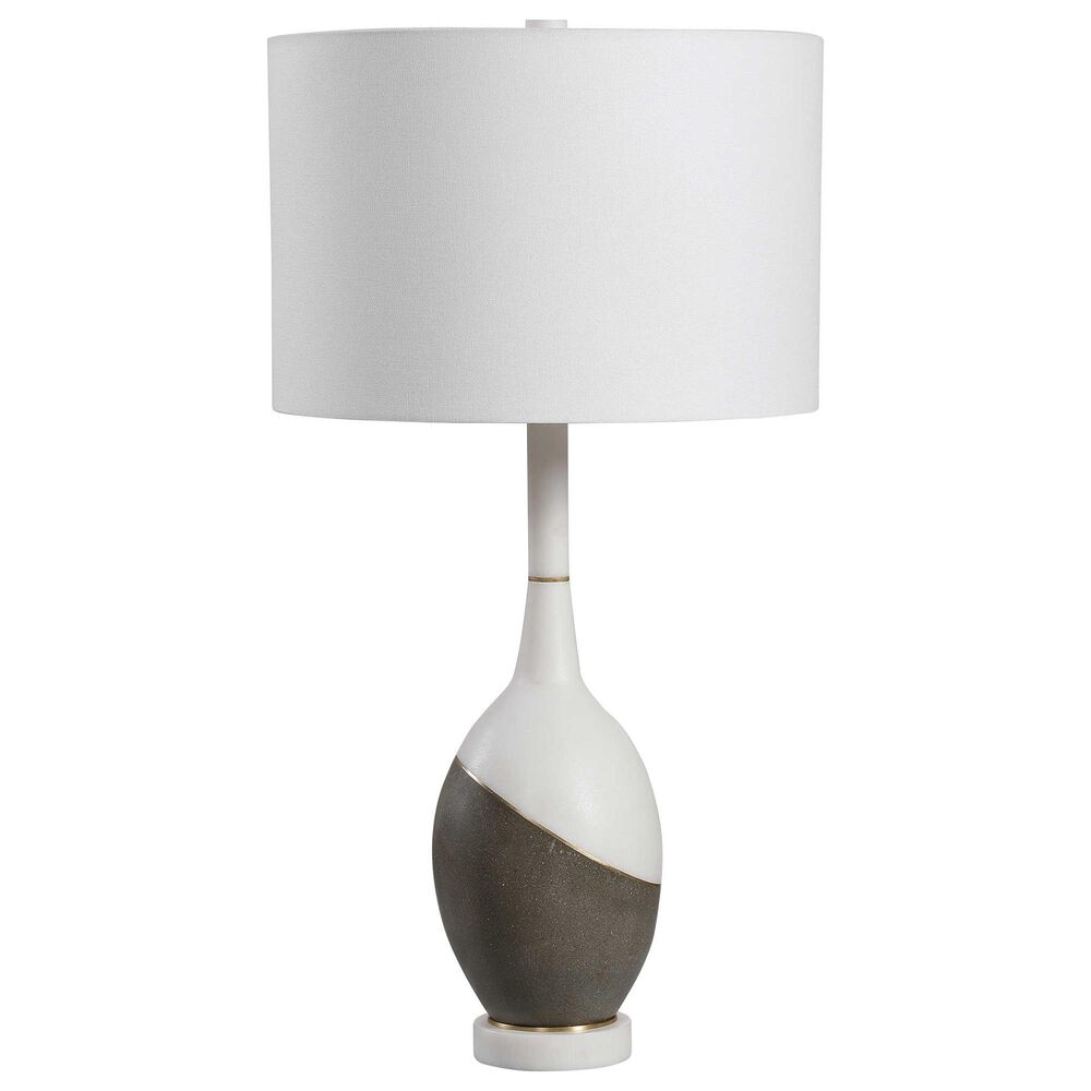 Uttermost Tanali Table Lamp in Charcoal, White and Brushed Gold, , large