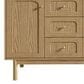 James Martin Vanities Laurent 60" Double Bathroom Vanity in Light Natural Oak with 3 cm Carrara White Marble Top and Rectangular Sinks, , large