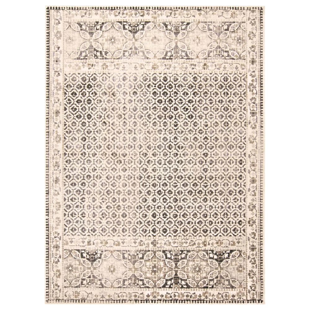 Feizy 3874F Kano Ivory / Gray 2"2" x 3" Area Rug, , large