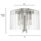 Hunter Gatz 4-Light Flush Mount in Brushed Nickel, , large