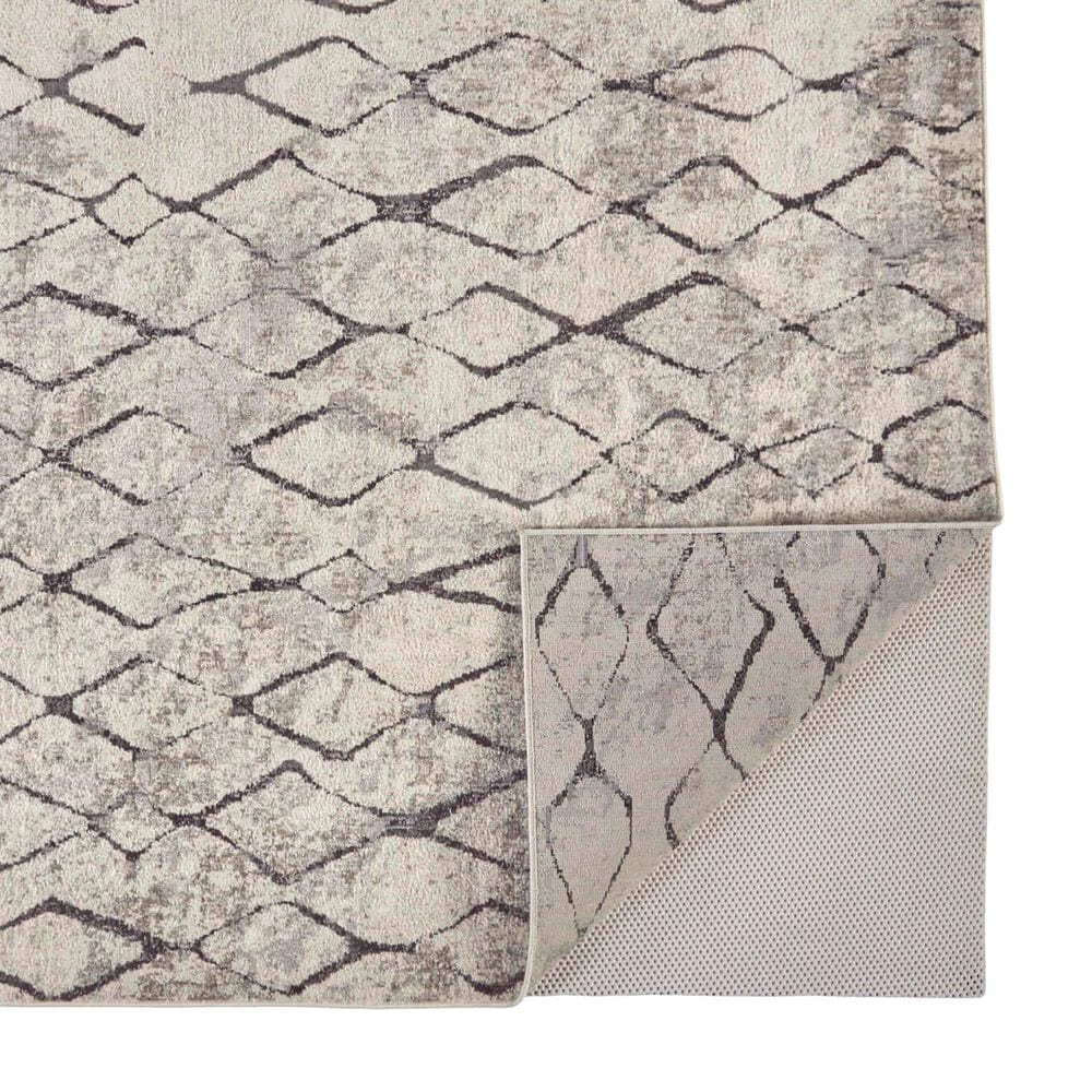 Feizy Kano 2&#39;7&quot; x 8&#39; Sand and Charcoal Runner, , large
