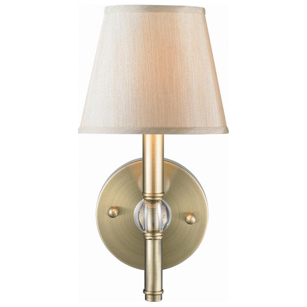 Golden Lighting Waverly 1-Light Wall Sconce in Aged Brass, , large