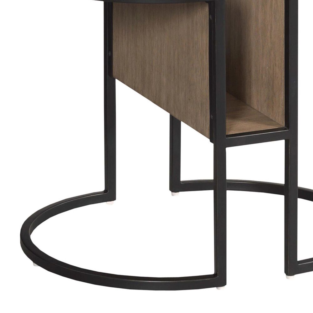 American Drew Nash Accent Magazine Table in Sandy Beige and Black, , large