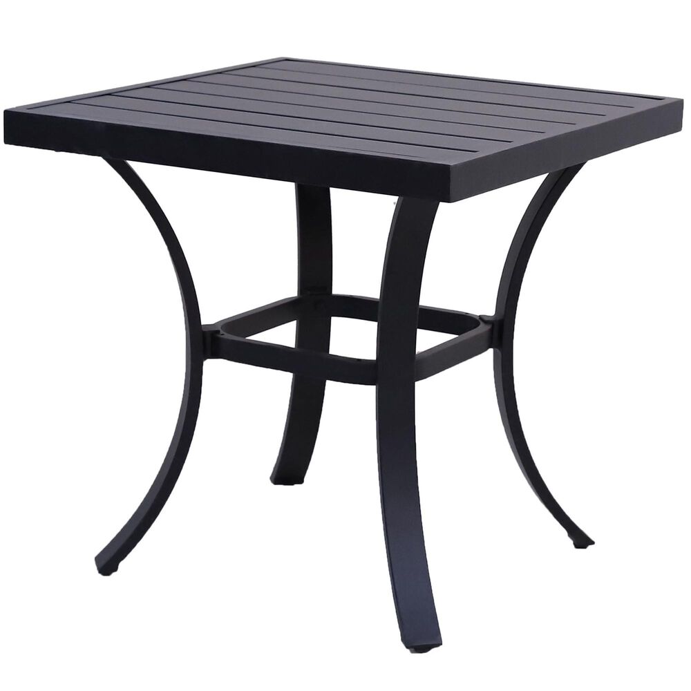 Gathercraft Charlotte 24&quot; Square Side Table in Black, , large