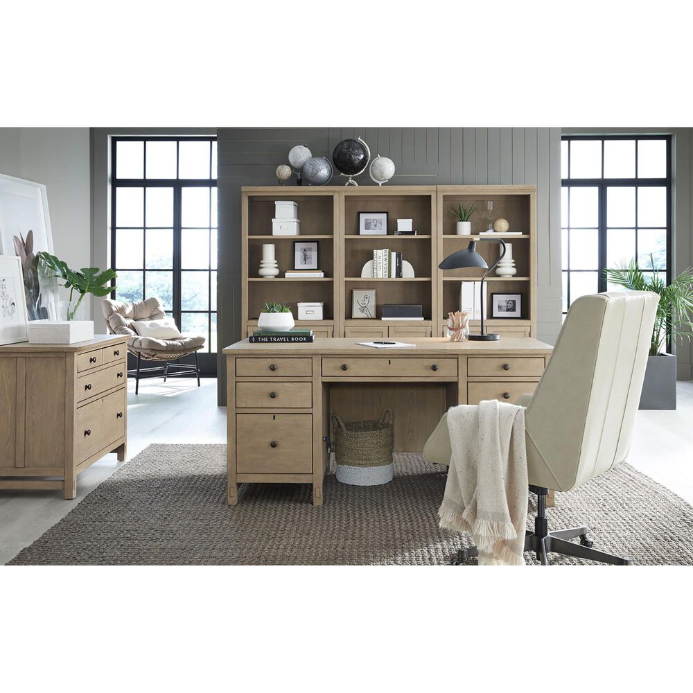 Riva Ridge Emerson 66&quot; Executive Desk in Light Elm, , large