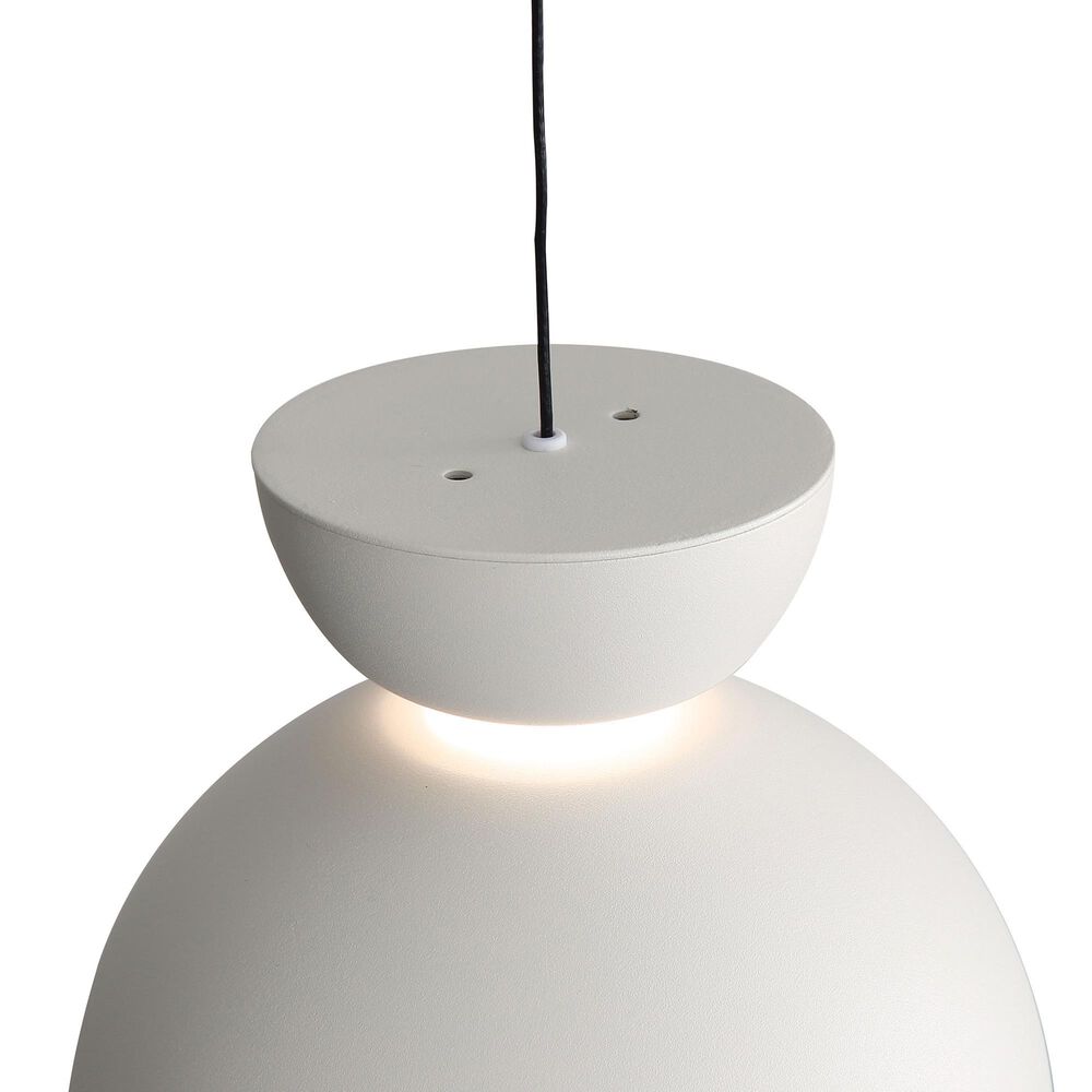 Golden Lighting Vintra LED 1-Light Pendant in Sand White with Chrome, , large