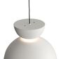Golden Lighting Vintra LED 1-Light Pendant in Sand White with Chrome, , large