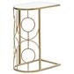 Maple and Jade Geometric End Table with Mirrored Glass Top in Gold, , large