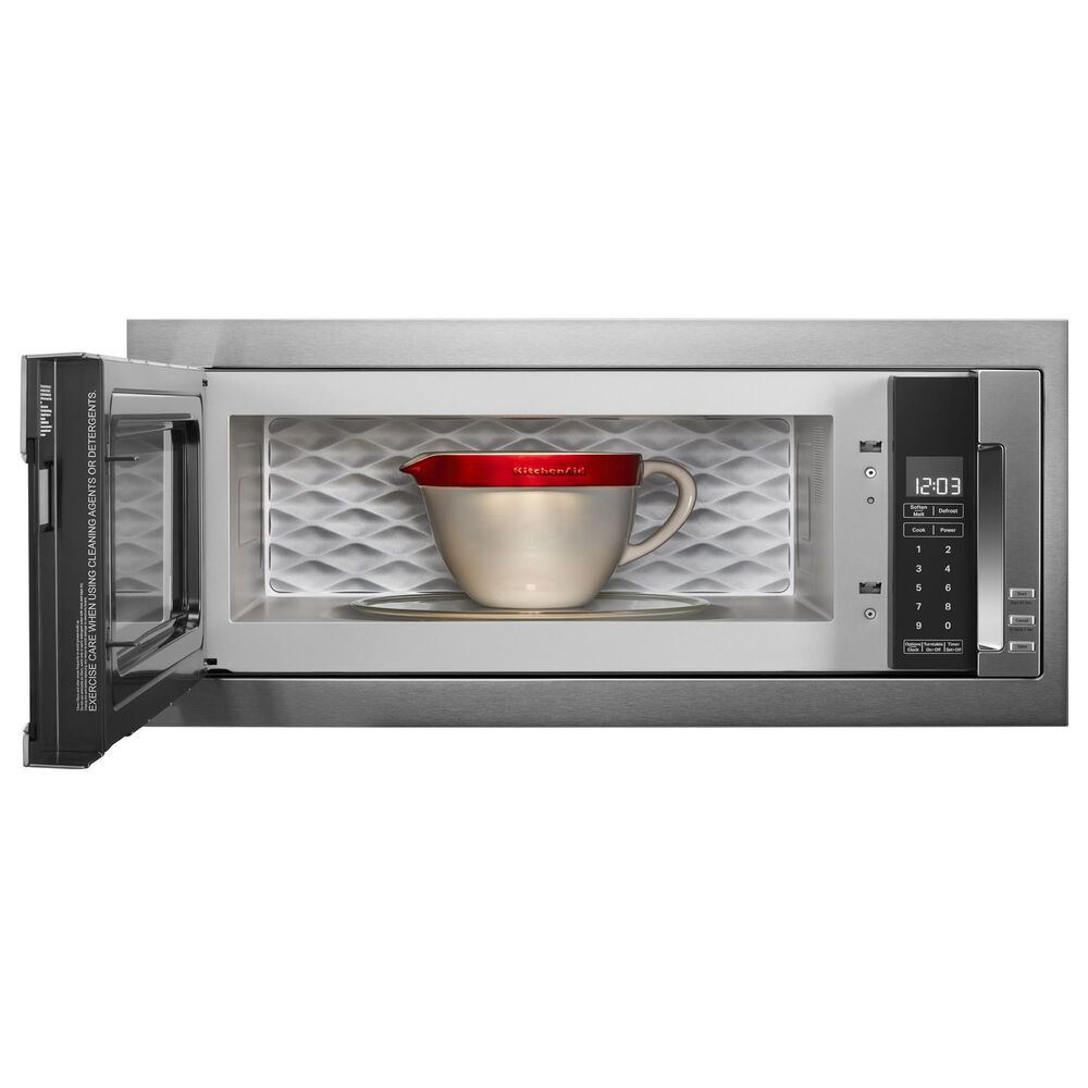 KitchenAid 1.1 Cu. Ft. Built-In Low Profile Microwave with Slim Trim Kit in Stainless Steel, , large
