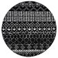 Safavieh Tulum 3" Round Black and Ivory Area Rug, , large